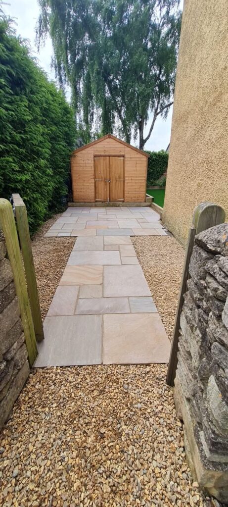 Landscaped garden path