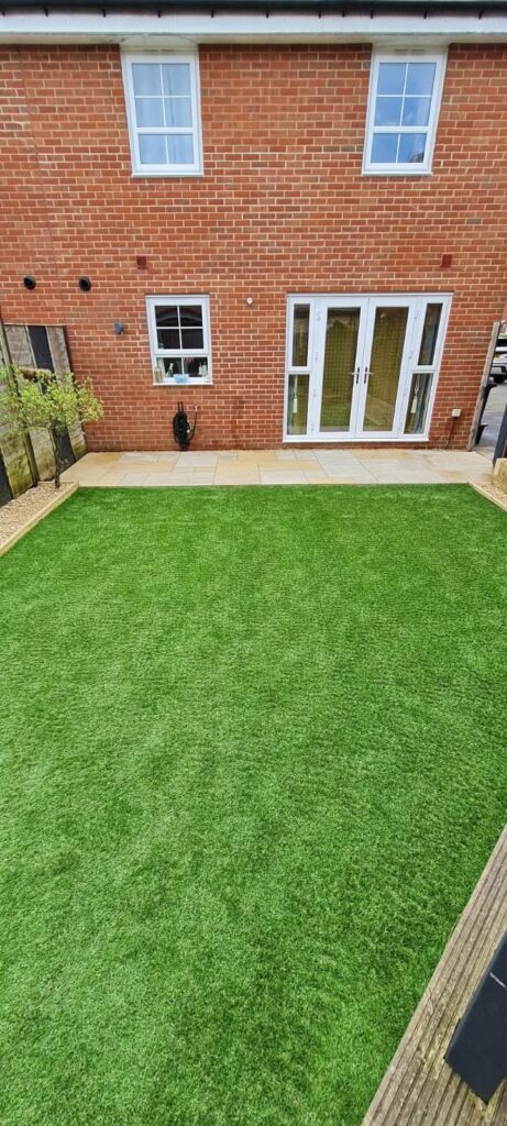 New landscaped garden